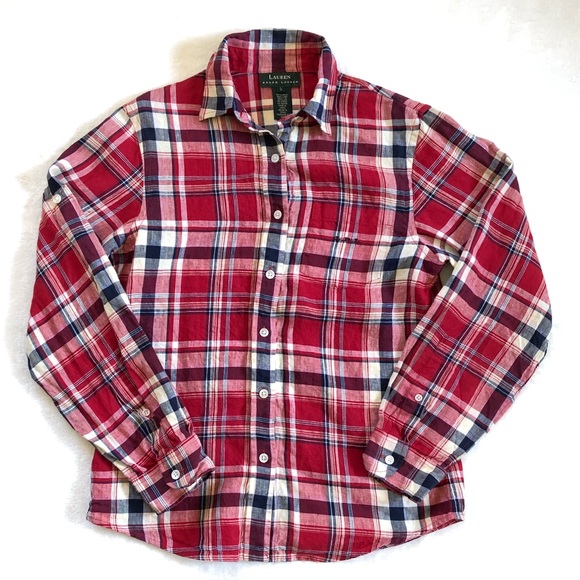 Men’s LAUREN Ralph Lauren Linen Plaid Shirt - S - Picture 2 of 8